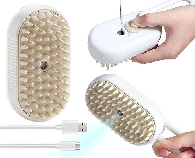 3-in-1 Steam Brush with Steamer - Suitable for Cats, Dogs and All Pets