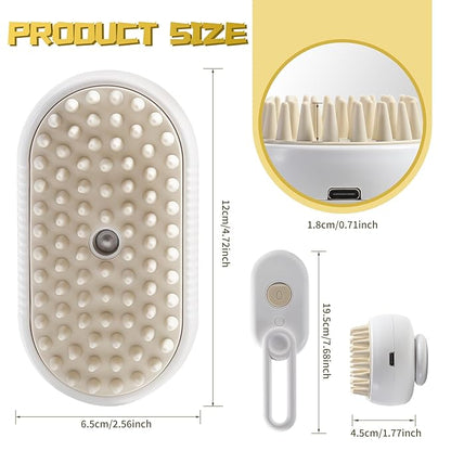 3-in-1 Steam Brush with Steamer - Suitable for Cats, Dogs and All Pets