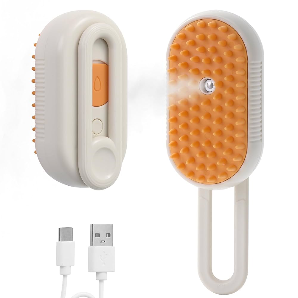 3-in-1 Steam Brush with Steamer - Suitable for Cats, Dogs and All Pets